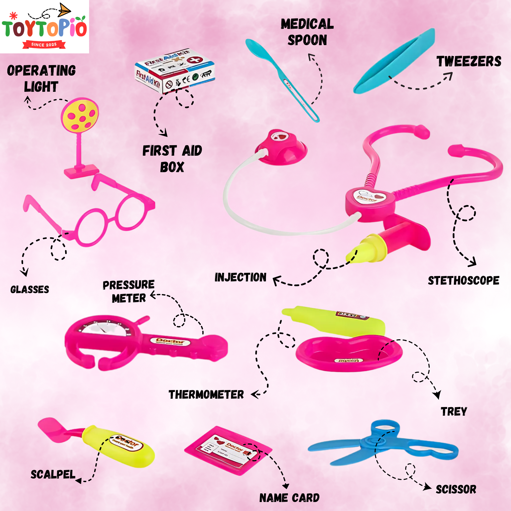 Doctor Set for Kids | Medical Playset with Stethoscope, Tools & Carry Case