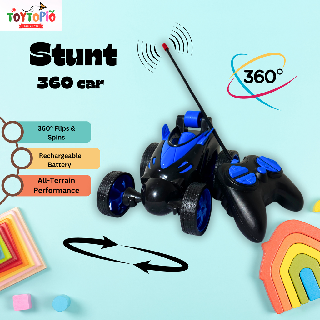 Remote Control Car 360° Stunt Car | Rechargeable RC Flip Car with Spins & Drift