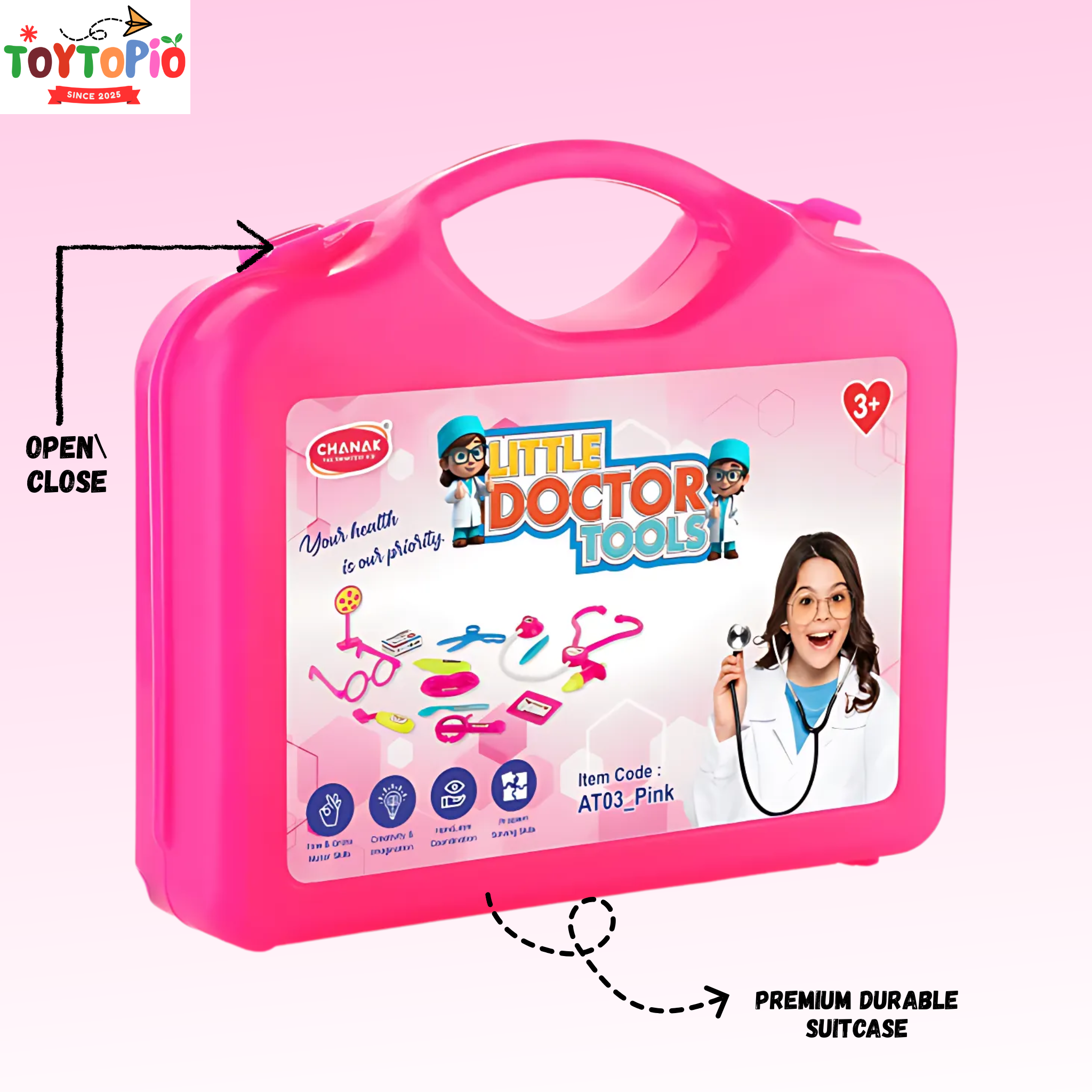 Doctor Set for Kids | Medical Playset with Stethoscope, Tools & Carry Case