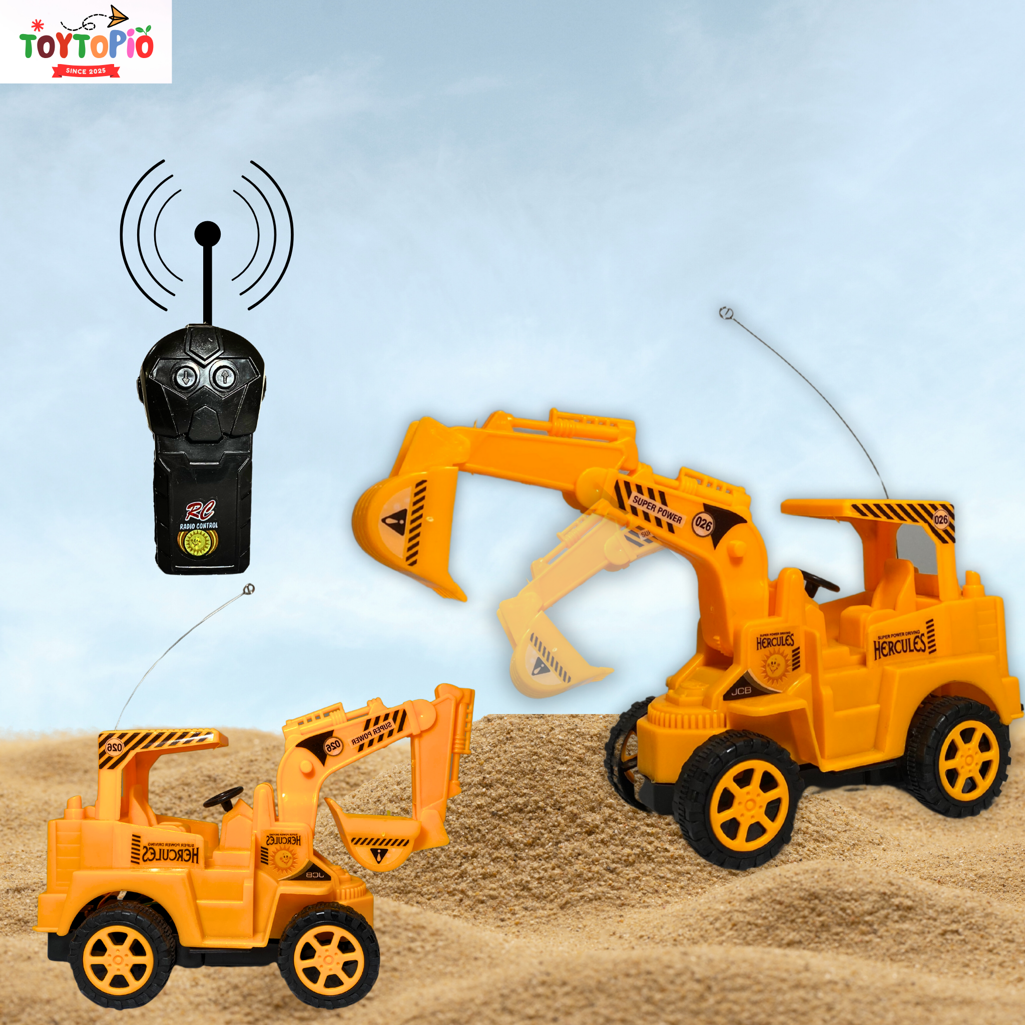 JCB Bulldozer Toy with 2-Way Wireless Remote | Rechargeable RC Vehicle