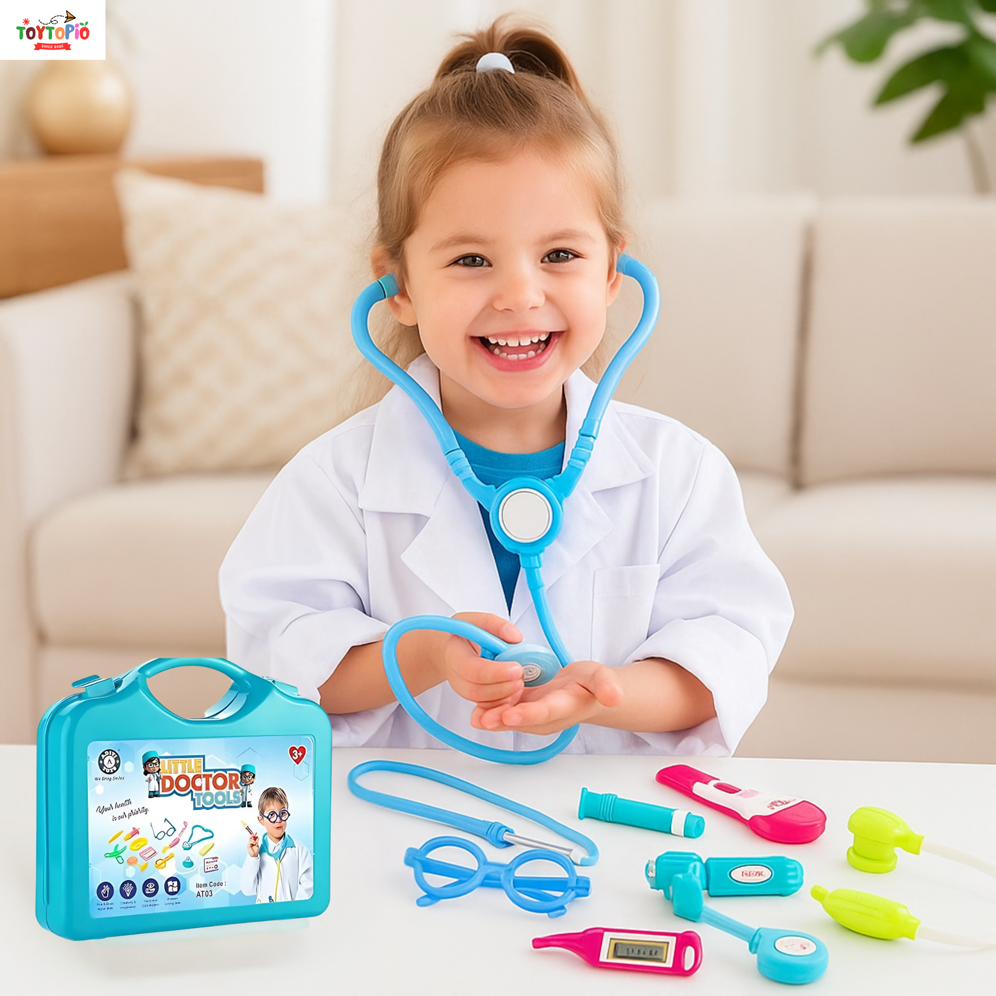 Doctor Set for Kids | Pretend Play Medical Kit with Stethoscope & Accessories
